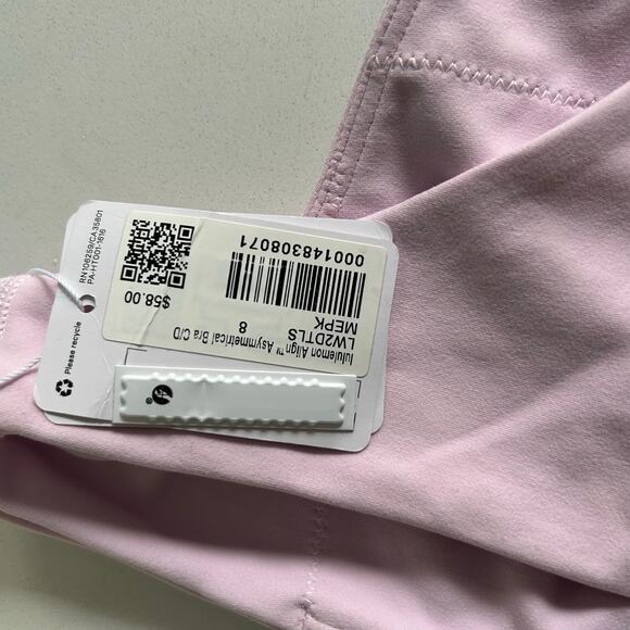 Lululemon Align Asymmetrical Bra 8 + VS Pastel Ombre Leggings XS Set - Picture 6 of 7